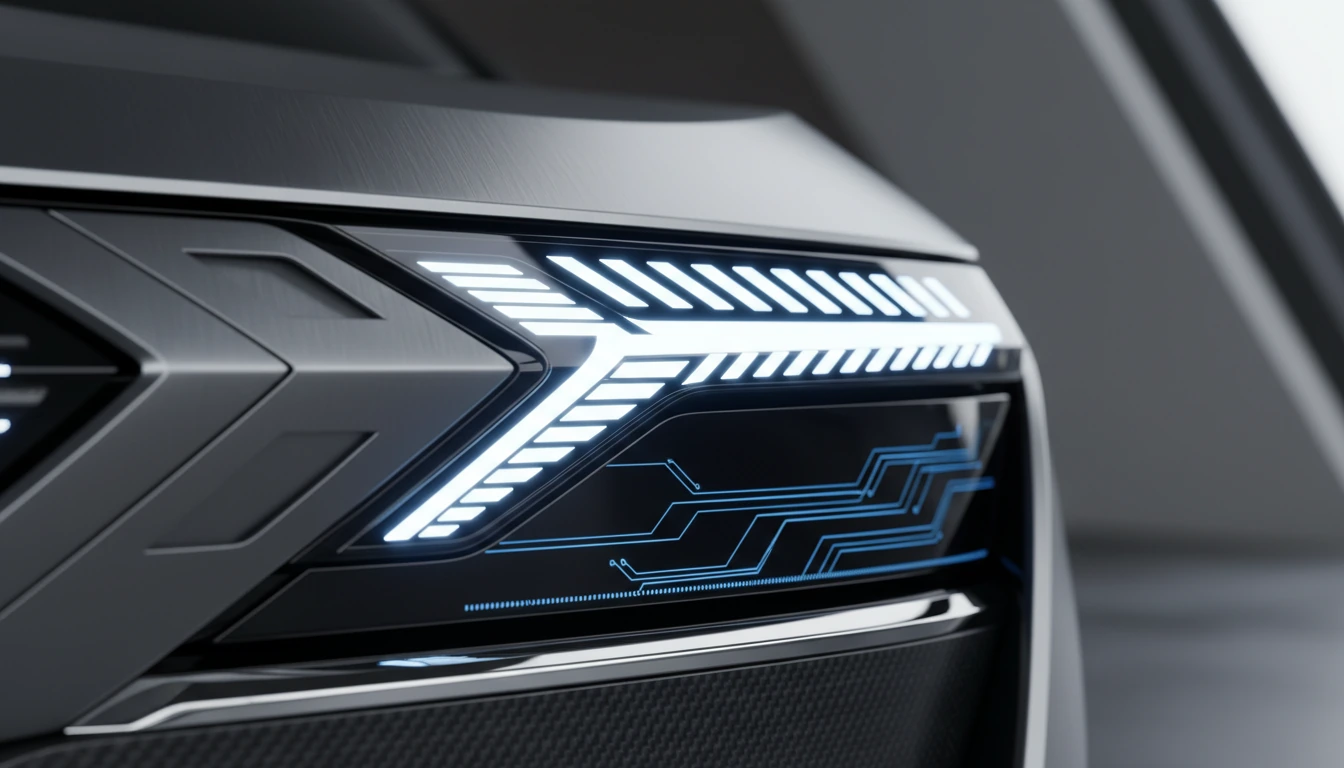 Auto sportiva NIS su strada panoramica al tramonto, design elegante e prestazioni elevate.