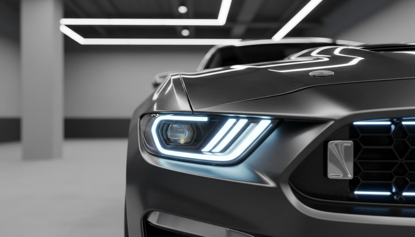 Auto elettrica SHE su strada panoramica, design elegante e sostenibilità innovativa.